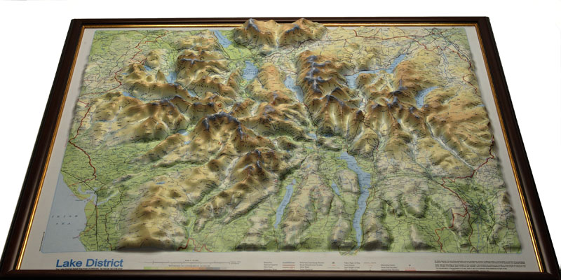 3D Relief Map Lake District